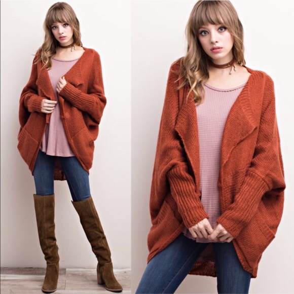 Never Worn Pumpkin Spice Color Cardigan 